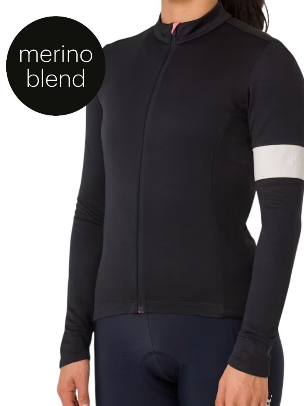 RAPHA Black Classic Merino Long Sleeve Cycling Jersey Road Bike s